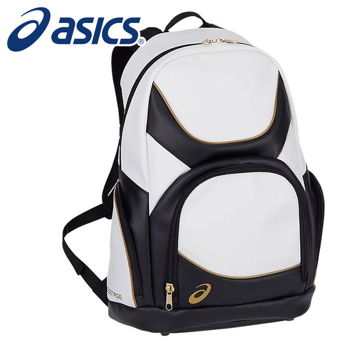 【アシックス　asics】【スポーツバッグ】 野球 バックパック GOLDSTAGE(ゴールドステージ) 3123A530 (101) ホワイト×ブラック [240812]