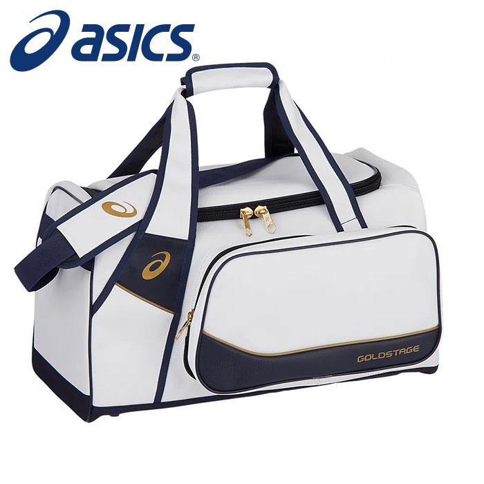 【アシックス　asics】【スポーツバッグ】 野球 セカンドバッグ GOLDSTAGE(ゴールドステージ) 3123A531 (104) ホワイト×ネイビー [240812]