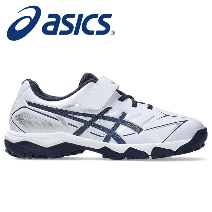 【 2025年 秋冬モデル】【 アシックス asics 】【シューズ 靴】 野球 ジュニア トレーニングシューズ STAR SHINE スターシャイン TR 3 子供 小学生 アップシューズ トレーニング アップ シューズ トレシュー 1124A010 (103) ホワイト/ネイビー [250802][amz]