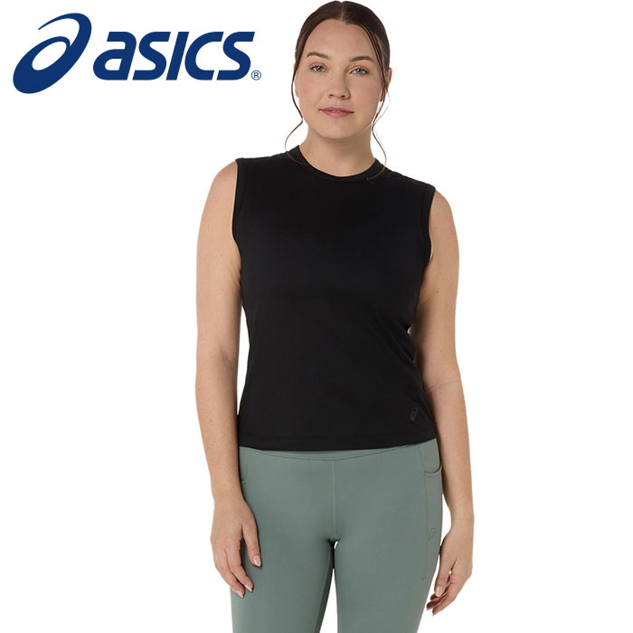 【メール便送料無料】【 2025年 秋冬モデル】【 アシックス asics 】【ウェア】 レディース フレックス ノースリーブ シャツ NAGINO 凪乃 トレーニング スポーツ ウェア 2032D273 (001) パフォーマンスブラック [250802][amz]