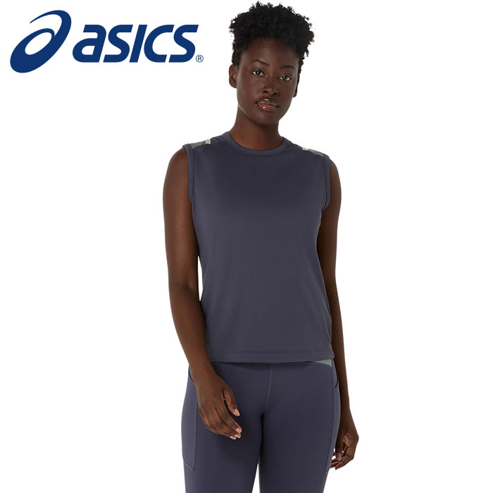 【メール便送料無料】【 2025年 秋冬モデル】【 アシックス asics 】【ウェア】 レディース フレックス ノースリーブ シャツ NAGINO 凪乃 トレーニング スポーツ ウェア 2032D273 (500) インディゴフォグ [250802][amz]