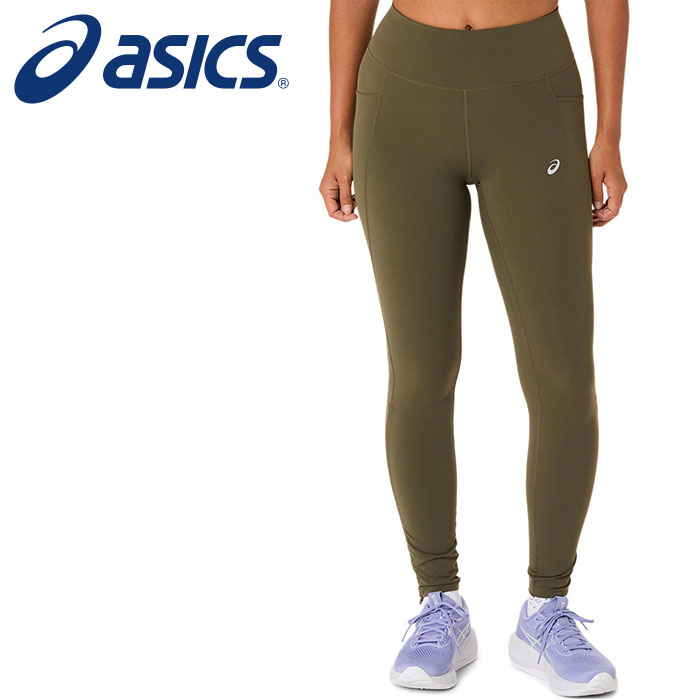 樂天商城 - 【メール便送料無料(追跡可能)】【 2026年 春夏モデル】【 アシックス asics 】【 ウェア 】 ランニング レディース ロングタイツ NAGINO 凪乃 アジャスタブル タイツ スパッツ おしゃれ かわいい 2012D137 (300) ダークオリーブ [260416][amz]