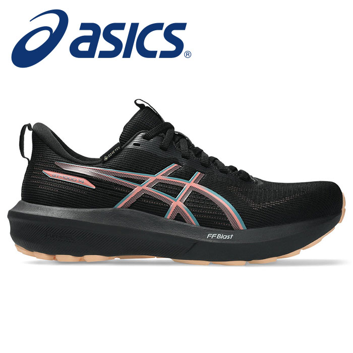 乐天商城 - 【 2026年 春夏モデル】【 アシックス asics 】【 シューズ 靴 】 レディース ランニングシューズ GT-1000 14 GTX ゴアテックス 防水 ランニング 1012B857 (002) ブラック/ミスティパイン [260129][amz]