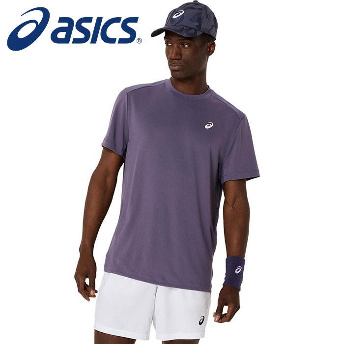 [最大2000円OFFクーポン発行中]【メール便送料無料】【 アシックス asics 】【ウェア】 テニス 半袖 Tシャツ COURT メンズ アシックス 2041A339 (500) グレイッシュパープル [250320][amz] クリスマス プレゼント