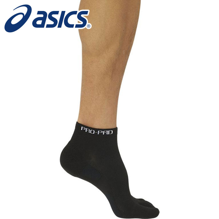 【メール便送料無料】★シューズ内の足ズレを抑える「プロパッド機能」採用★【アシックス　asics】【ソックス　靴下】ランニング プロパッド 5本指ソックス メンズ 3013A967 (001) パフォーマンスブラック [230831]