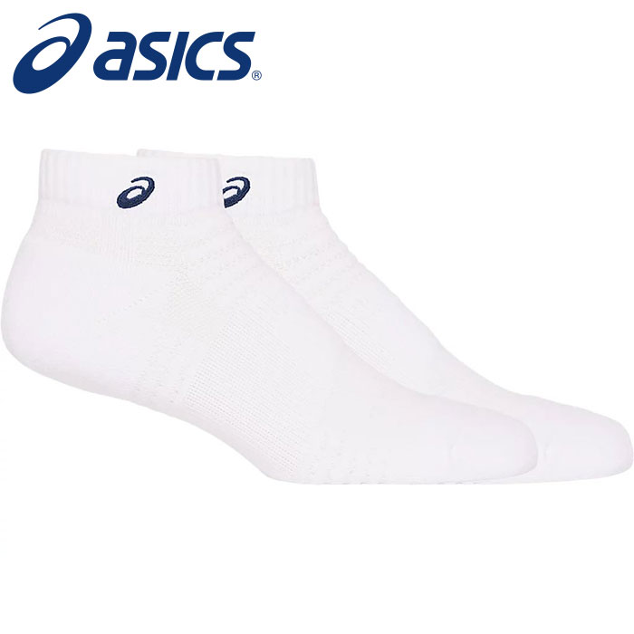 【メール便送料無料】【アシックス　asics】【ソックス　靴下】トレーニング ソックス 10 メンズ レディース 男女兼用 3033B869 (101) ブリリアントホワイトXネイビー [230831] 父の日 プレゼント