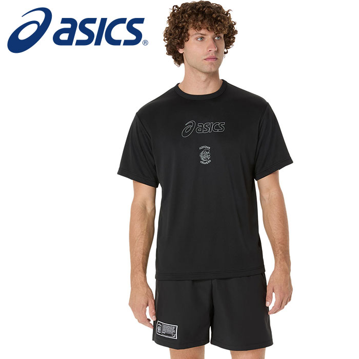 【メール便送料無料】【2025年春夏モデル】【アシックス　asics】【ウェア】 バスケ 半袖 Tシャツ 練習着 メンズ レディース 男女兼用 アシックス 2063A411 (001) パフォーマンスブラック [250320] 父の日