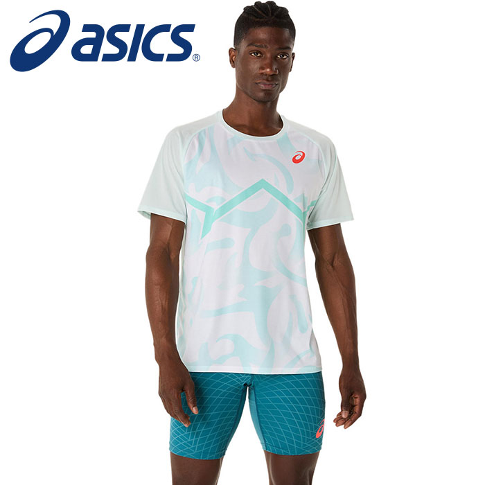 【メール便送料無料(追跡可能)】【2025年春夏モデル】【アシックス　asics】【ウェア】 陸上 半袖 Tシャツ クール グラフィック メンズ アシックス 2091A740 (411) スムージングシー [250320]