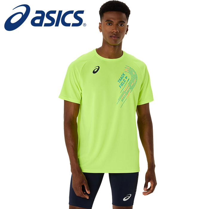 【メール便送料無料】【2025年春夏モデル】【アシックス　asics】【ウェア】 陸上 半袖 Tシャツ トラック プラクティス グラフィック メンズ アシックス 2091A749 (751) セーフティーイエロー [250320]