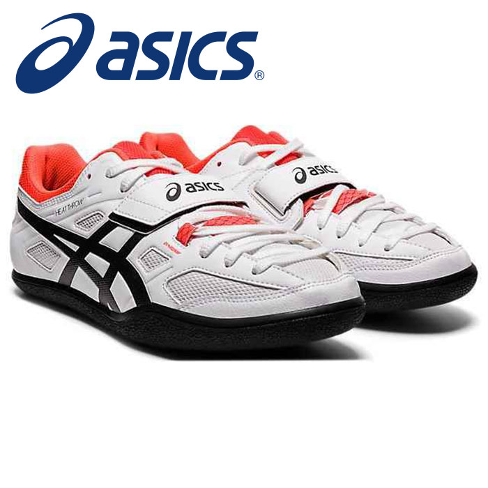 【アシックス　asics】【シューズ　靴】 1093A154 陸上競技 シューズ(砲丸投げ/円盤投げ/ハンマー投げ) HEAT THROW(ヒートスロー) メンズ レディース 男女兼用 投擲 ホワイト/ブラック 100 [221214]