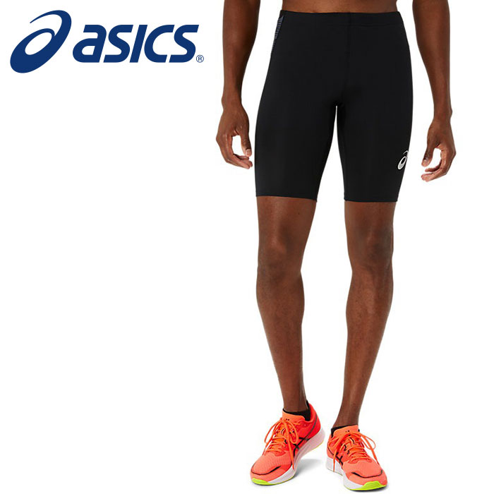 【メール便送料無料】【2024年春夏モデル】【アシックス　asics】【ウェア】陸上競技 グラフィック ミドルタイツ メンズ 2091A680 (002) パフォーマンスブラック×レッド [240229] 父の日 プレゼント