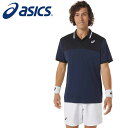 アシックス ポロシャツ メンズ [最大2000円OFFクーポン発行中]【メール便送料無料】【asics　アシックス】【ウェア】 2041A256 テニスウェア(メンズ) COURT ポロシャツ ミッドナイト/Pブラック 401 [230420]