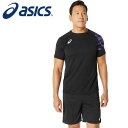 【メール便送料無料】【asics　アシックス】【ウェア】 2051A328 バレー メンズ ドライ 半袖Tシャツ Pブラック×ロイヤルアゼール 001 [230420]