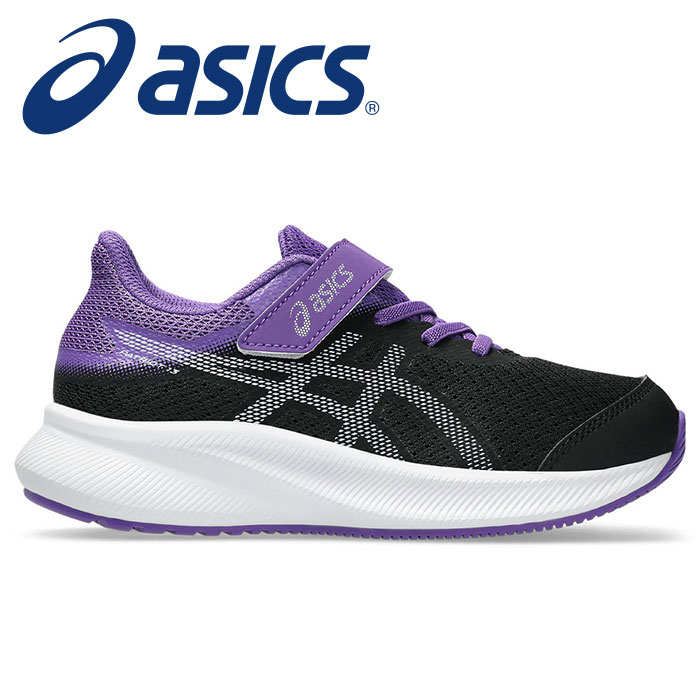 ★普段履きとしてもオススメ★【 2025年 秋冬モデル】【 アシックス asics 】【 シューズ 靴 】 キッズ ランニングシューズ PATRIOT パトリオット 13 PS 子供 園児 ジュニア シューズ 靴 スニーカー 女の子 1014A264 (010) ブラック/ブルーフェード [250725][amz]