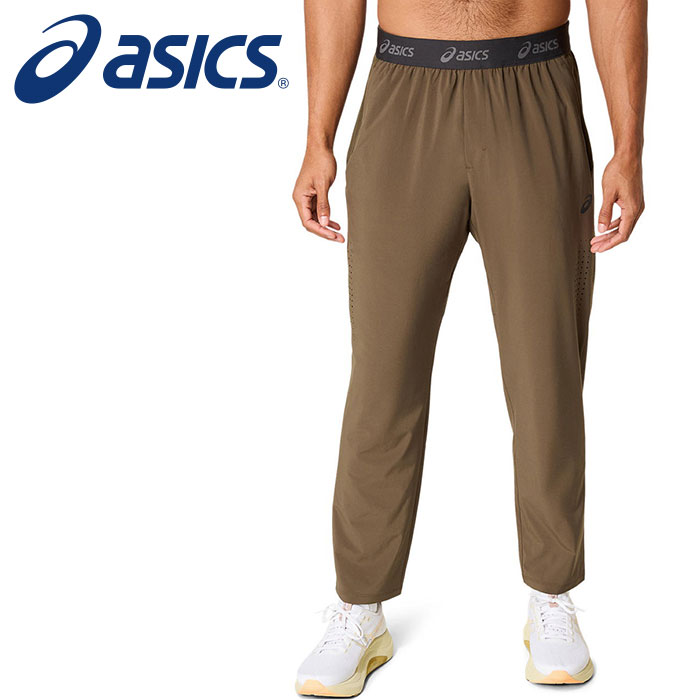 【 2025年 秋冬モデル】【 アシックス asics 】 トレーニング ウーブン パンツ アクティブリーズ メンズ ウェア 2031E887 (200) ブラウンストーン [250730][amz]