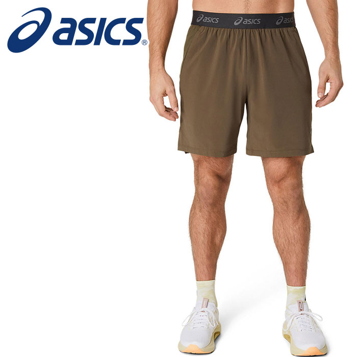 【メール便送料無料(追跡可能)】【 2025年 秋冬モデル】【 アシックス asics 】 トレーニング ウーブン 7インチ ショーツ ショート パンツ アクティブリーズ メンズ ウェア 2031E892 (200) ブラウンストーン [250730][amz]