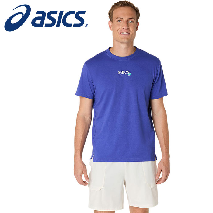 [最大2000円OFFクーポン発行中]【メール便送料無料】【 2025年 秋冬モデル】【 アシックス asics 】 テニス 半袖 Tシャツ メンズ シャツ ウェア 2041A351 (400) ダークコバルト [250730][amz] クリスマス プレゼント