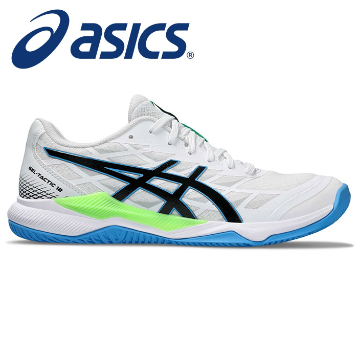 ★柔軟性と安定性を追求したモデル★【2024年春夏モデル】【アシックス　asics】【シューズ　靴】 バレーボール シューズ GEL-TACTIC(ゲルタクティック) 12 メンズ レディース 男女兼用 1073A058 (102) ホワイト/ライムバースト [240412] 父の日 プレゼント