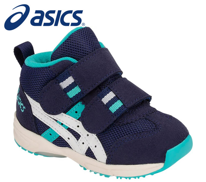 【送料無料】【asics　アシックス】【シューズ　靴】 TUB127 FWキッズ・ベビー シューズ 子供靴(約1歳〜3歳の幼児向け) 男の子 GD.RUNNER ランナー BABY MS-MID ピーコート×ホワイト スクスク SUKUSUKU すくすく 400 [211003]