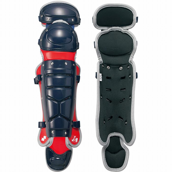 【 SSK エスエスケイ 】【防具】 ソフトボール レガーズ ダブルカップ キャッチャー レガース CSL2100C (7096) ネイビー×シルバーグレー メ...