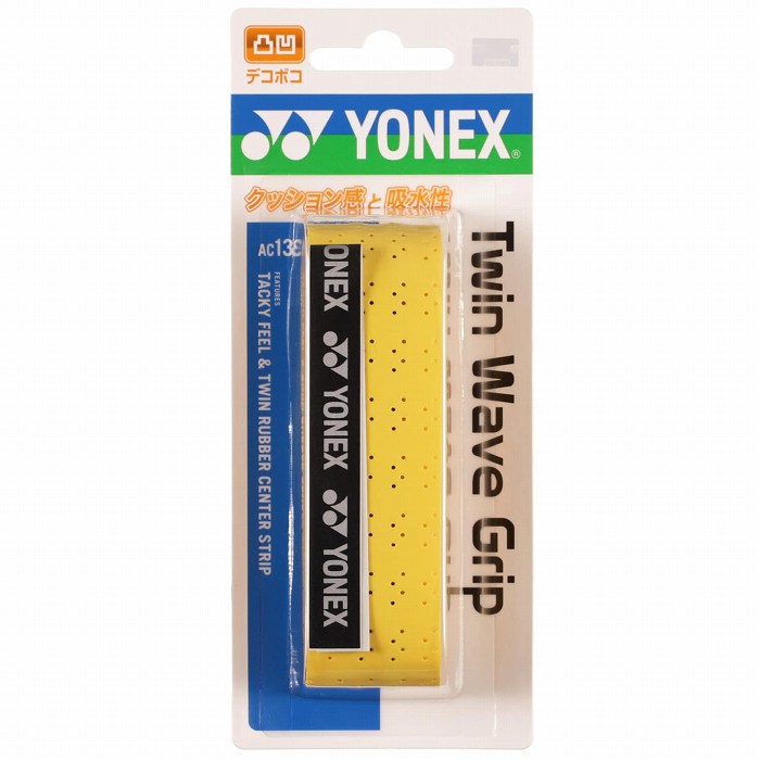 【メール便送料無料】【ヨネックス　YONEX】AC139 テニス・バドミントン グリップテープ ツインウェーブグリップ シトラスイエロー 440[200305]
