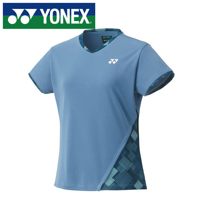 【メール便送料無料(追跡可能)】★日本バドミントン協会審査合格品★【 2025年 秋冬モデル】【 ヨネックス YONEX 】【 ウェア 】 バドミントン ジュニア ゲームシャツ 子供 こども 小学生 半袖 シャツ トップス 20894J (590) フェルトブルー [251211][amz]