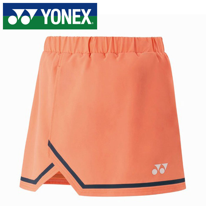 【メール便送料無料(追跡可能)】★日本バドミントン協会審査合格品★【 ヨネックス YONEX 】【 ウェア 】 バドミントン レディース スカート (インナースパッツ付) ポケットなし 26155 (752) ハイオレンジ [251211][amz]