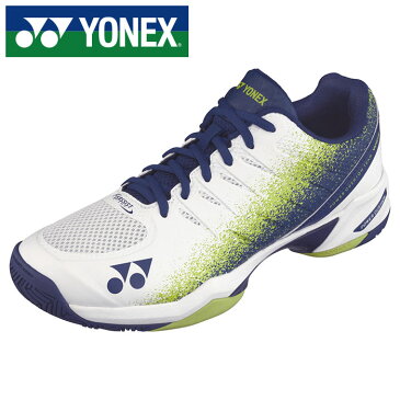 【送料無料】【2022年春夏モデル】【YONEX　ヨネックス】【シューズ　靴】 SHTTWAC テニス シューズ パワークッションチームワイドAC オールコート用 ホワイト/ライム 656 [220508]