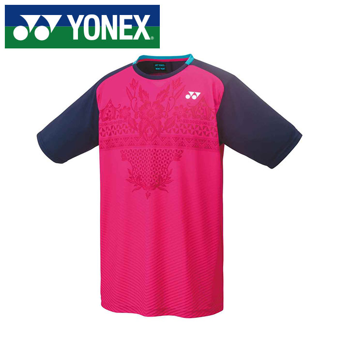 [最大2000円OFFクーポン発行中]【メール便送料無料(追跡可能)】【ヨネックス　YONEX】【ウェア】 10445J テニス・バドミントン ジュニア用ゲームシャツ UVカット 吸水速乾 制電 子供 こども ローズピンク 123 [220919]