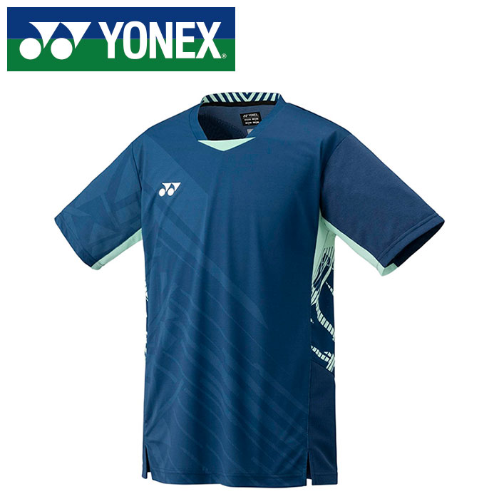 【メール便送料無料(追跡可能)】★日本バドミントン協会審査合格品★【 ヨネックス YONEX 】【 ウェア 】 テニス バドミントン ゲームシャツ メンズ ヨネックス YONEX 10642 (113) インクブルー [250609][amz]