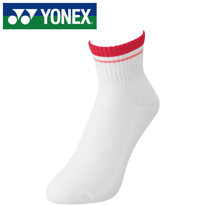【メール便送料無料】【ヨネックス　YONEX】【ソックス　靴下】テニス・バドミントン 19197 メンズ用アンクルソックス サンセットレッド 496 [230422]