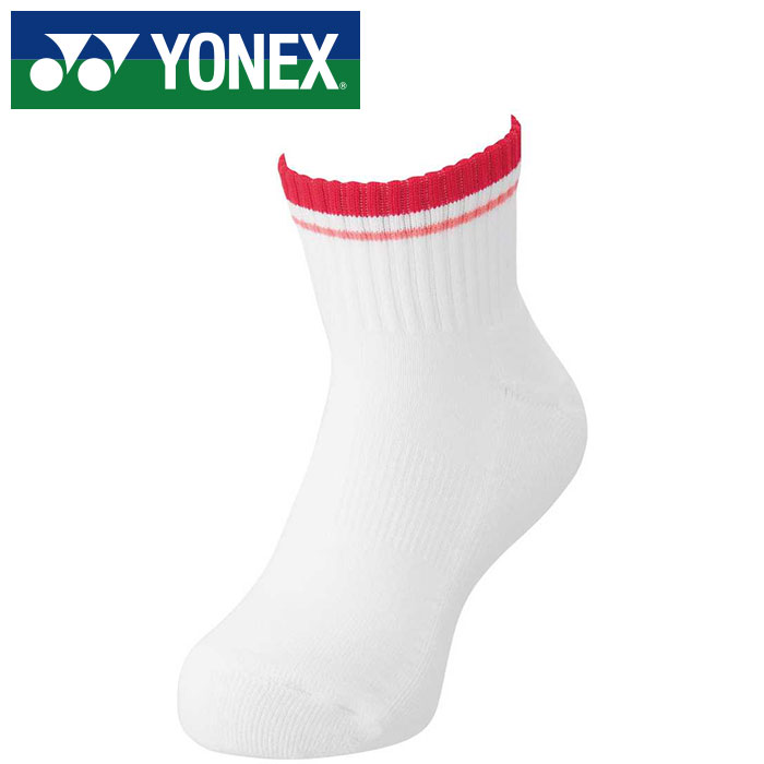 【メール便送料無料】【ヨネックス　YONEX】【ソックス　靴下】テニス・バドミントン 19197J ジュニア用アンクルソックス 子供 こども サンセットレッド 496 [230422]