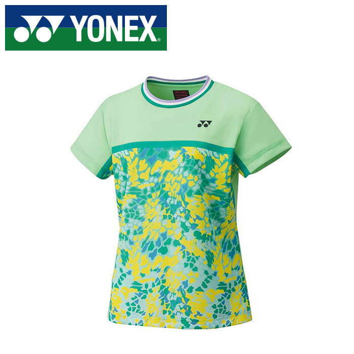 【メール便送料無料(追跡可能)】【ヨネックス　YONEX】【ウェア】テニス・バドミントン 20734 レディース 女性用 ゲームシャツ パステルグリーン 776 [230422](4)