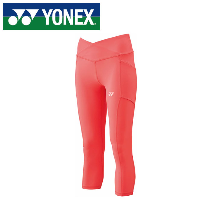 樂天商城 - 【メール便送料無料(追跡可能)】【 ヨネックス YONEX 】【 ウェア 】 テニス バドミントン レディース 七分丈 レギンス タイツ ヨネックス YONEX 42018Y (475) コーラルレッド [250609][amz]