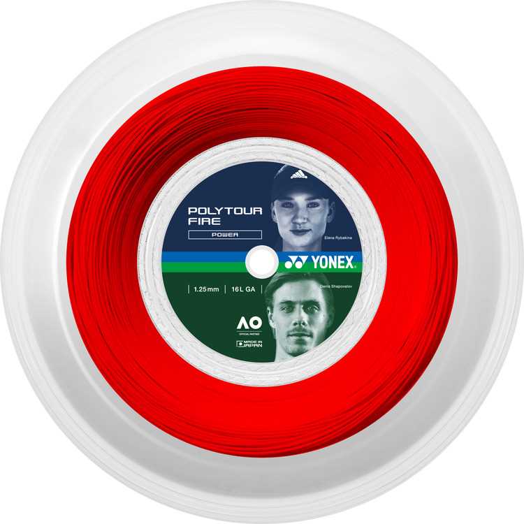 【 ヨネックス YONEX 】 PTF125R2 テニス ストリング ガット ポリツアーファイア125(200m) レッド 001 [230422][amz] 父の日