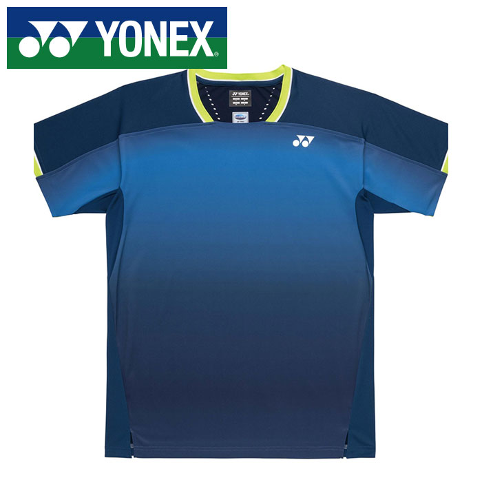 Rakuten - 【メール便送料無料(追跡可能)】【 2026年 春夏モデル】【 ヨネックス YONEX 】【 ウェア 】 テニス バドミントン 半袖 ゲームシャツ メンズ レディース 男女兼用 シャツ 10704 (169) インディゴブルー [260517][amz]