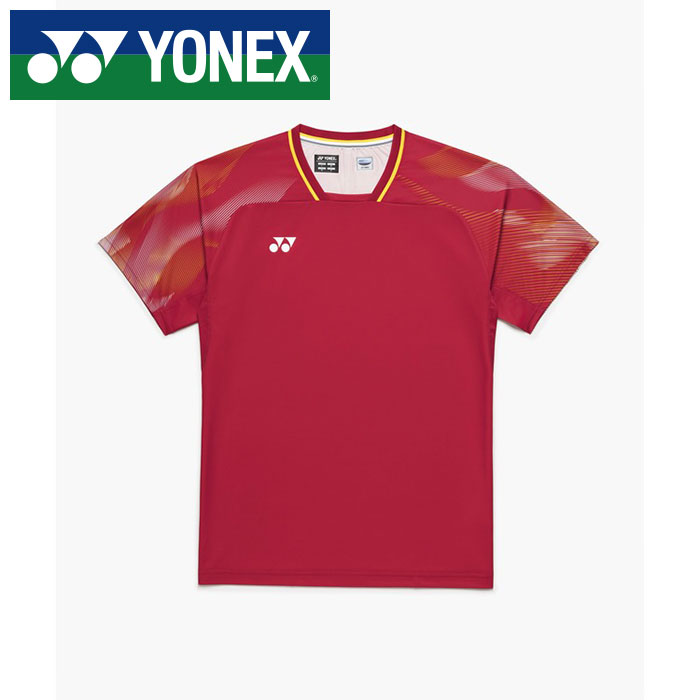 【メール便送料無料(追跡可能)】【 2026年 春夏モデル】【 ヨネックス YONEX 】【 ウェア 】 テニス バドミントン 半袖 ゲームシャツ メンズ シャツ 10733 (212) ブライトレッド [260517][amz]