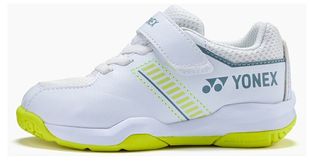 アスリート ステージの【 ヨネックス YONEX 】【 シューズ 靴 】 幼児用 バドミントンシューズ パワークッション ストライダー フロー キッズ 幼児 バドミントン シューズ SHBSF1K (656) ホワイト/ライム [251015][amz]｜アングル2