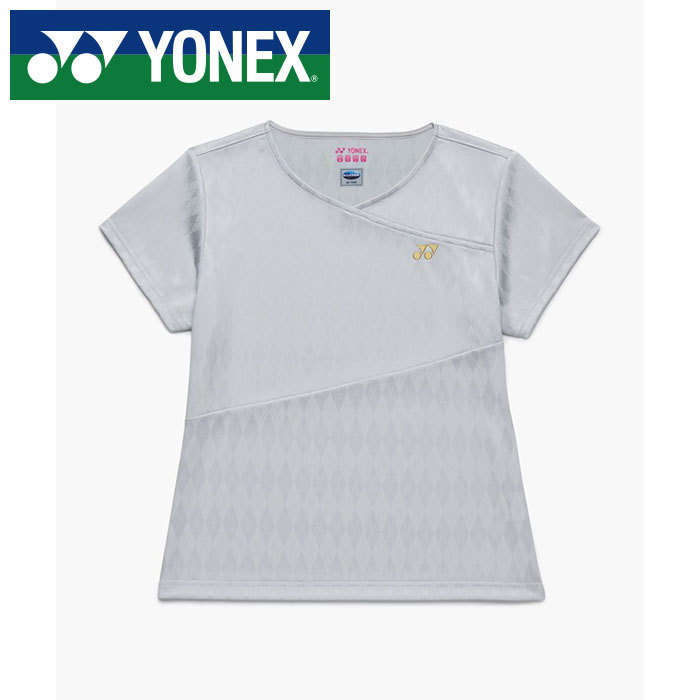 Rakuten - 【メール便送料無料(追跡可能)】【 2026年 春夏モデル】【 ヨネックス YONEX 】【 ウェア 】 テニス バドミントン レディース 半袖 ゲームシャツ シャツ 20973 (326) アイスグレー [260517][amz]