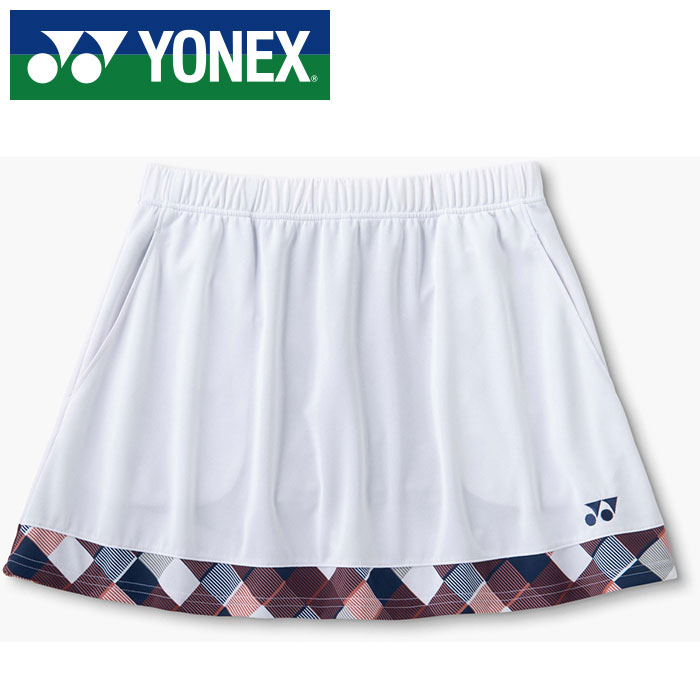 Rakuten - 【メール便送料無料(追跡可能)】【 2026年 春夏モデル】【 ヨネックス YONEX 】【 ウェア 】 テニス バドミントン レディース スカート インナースパッツ付 スコート 26206 (011) ホワイト [260524][amz]