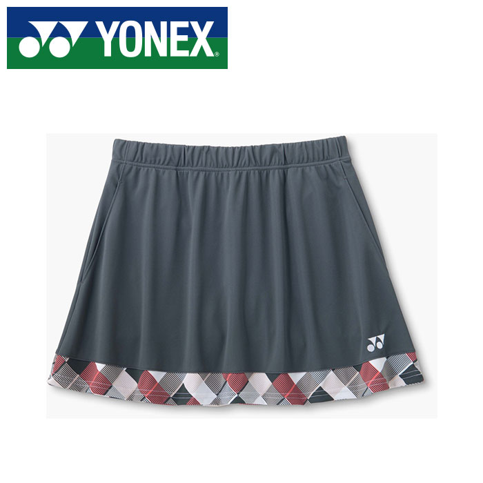 樂天商城 - 【メール便送料無料(追跡可能)】【 2026年 春夏モデル】【 ヨネックス YONEX 】【 ウェア 】 テニス バドミントン レディース スカート インナースパッツ付 スコート 26206 (405) アイアングレー [260524][amz]