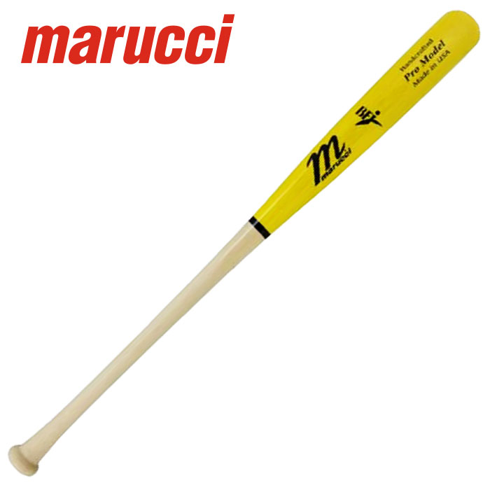 【送料無料】【あす楽】★ポイント10倍★【marucci　マルーチ　マルッチ】【バット】野球 硬式用木製バット 83cm(32.5インチ) 855g トップバランス 大人 一般 社会人 大学 MVEJVW10 U/Y アンフィニッシュ/イエロー [ten][220526] 父の日 プレゼント