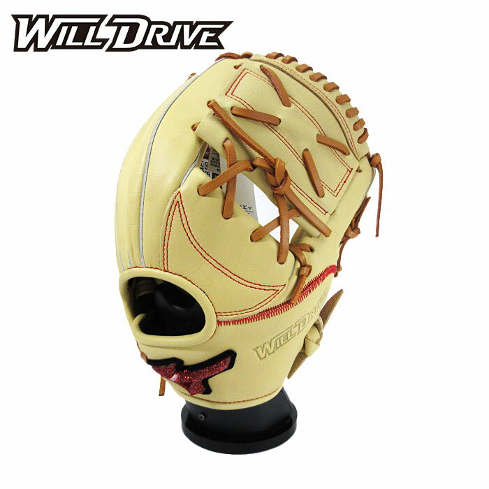 ★投手×内野★【 ミズノ MIZUNO 】【 グラブ グローブ 】 野球 一般 軟式 グローブ(投手&内野手用) ウィルドライブ レッド U-Plus 右投げ用...