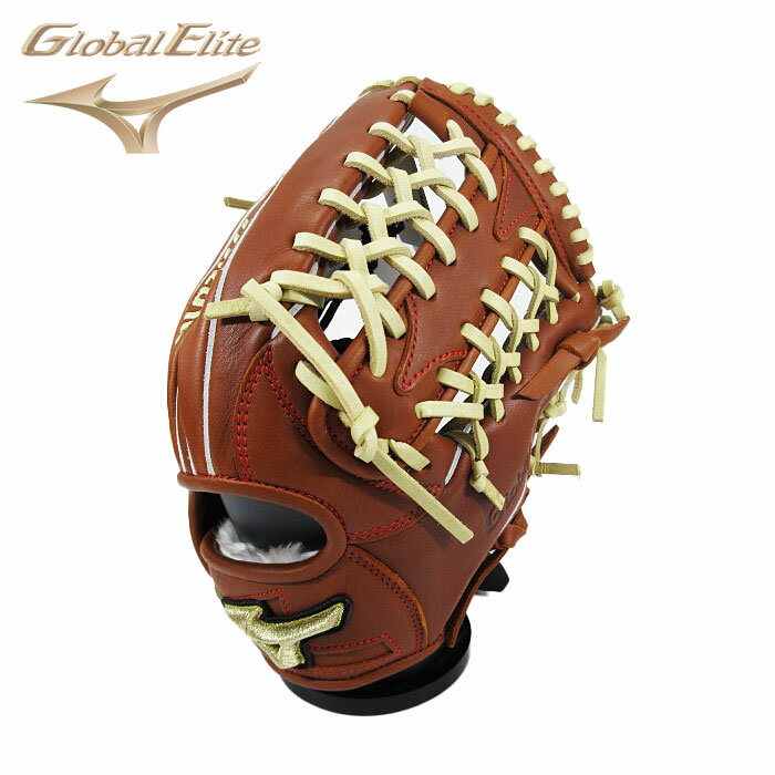 [期間限定！1月13日まで刺繍無料]★展示会限定品★【ミズノ　MIZUNO】【グラブ　グローブ】 野球 ジュニア 軟式 グローブ(外野手用) グローバルエリート 右投げ用 子供 小学生 1AJGY31007 (3180) チェスナッツ×ブロンド [ten][240927][グラブ袋付き][刺繍可]