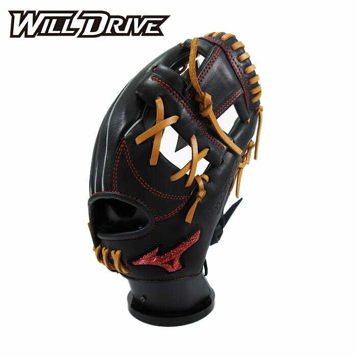★限定AXI仕様★【 ミズノ MIZUNO 】【 グラブ グローブ 】 野球 ジュニア 軟式 グローブ(オールラウンド用) ウィルドライブ レッド AXI 右投げ用 子供 小学生 1AJGY31530 (0949) ブラック×コルク [ten][241024][刺繍可][amz] クリスマス プレゼント