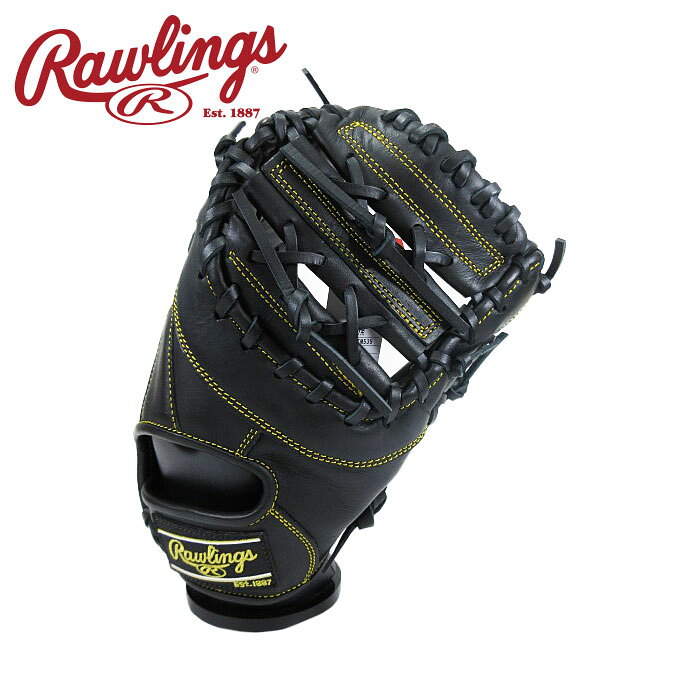 First Baseman - [型付け1円(オプション含む)]★即使用可能★【 2026年 春夏モデル】【 ローリングス Rawlings 】【 グラブ グローブ 】 野球 一般 軟式 ファーストミット HYPER TECH R2G 右投げ ハイパーテック ファースト ミット 一塁 GR6HTM535 (B) ブラック [ten][260405][amz]