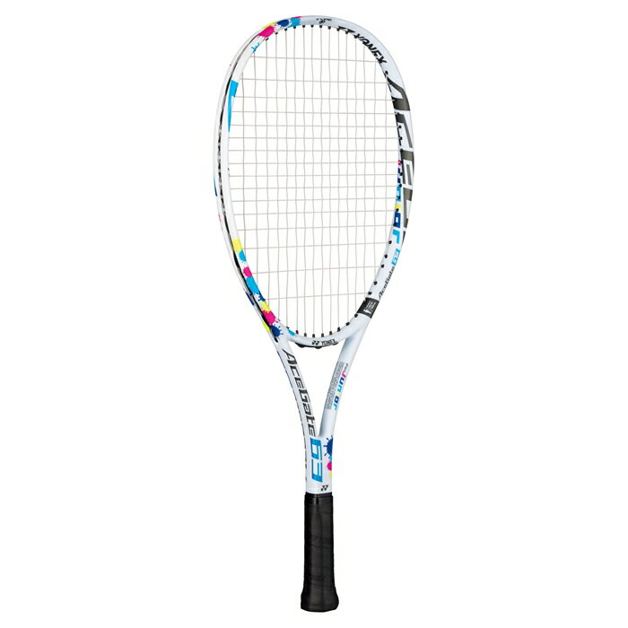 【あす楽】★身長120～130cm(7～8歳)対象！競技を楽しむ63★【ヨネックス　YONEX】 ジュニア用ソフトテニスラケット(張り上げ済) ACEGATE(エースゲート) 63 軟式 前衛 後衛 オールラウンド 子供 子ども 小学生 ACE63G (011) ホワイト [ten][231207]