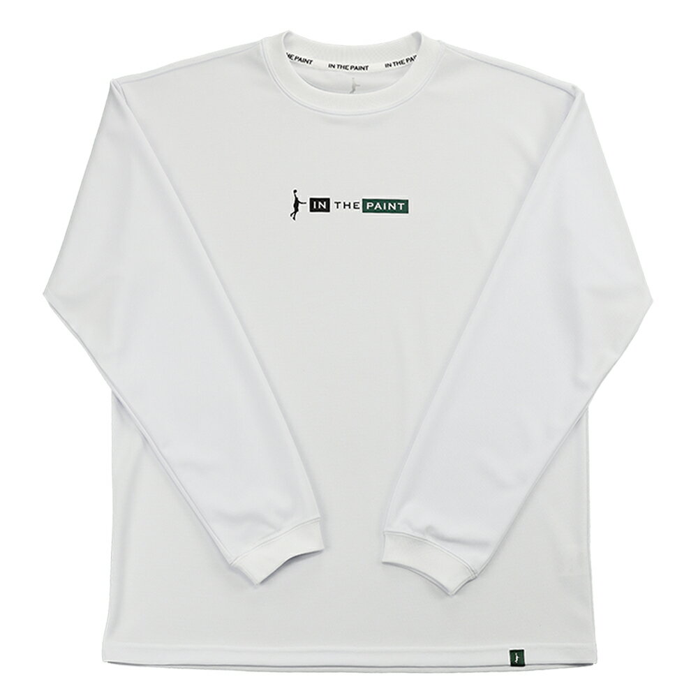 【メール便送料無料】【インザペイント　IN THE PAINT　ベンチウォーマー】【ウェア】 バスケット 長袖Tシャツ メンズ レディース 男女兼用 プラクティスシャツ プラシャツ 練習着 ITP24416 (0108) ホワイト/グリーン [241201]