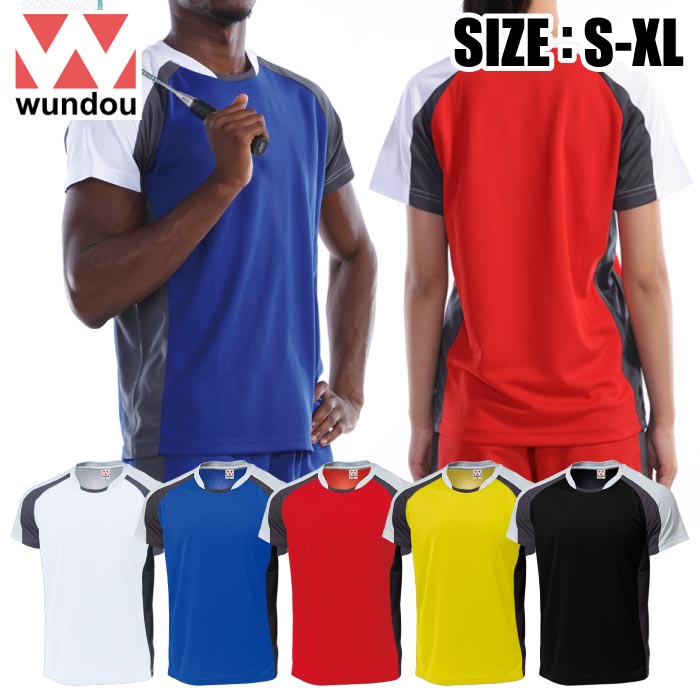 【メール便送料無料】【特価SALE セール価格】【 ウンドウ wundou 】【 ウェア 】 バドミントン Tシャツ 半袖 メンズ レディース 男女兼用 P36...