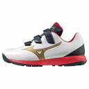 【ミズノ MIZUNO】【シューズ 靴】野球 トレーニングシューズ ライトレボトレーナーCR ワイド幅 トレシュー 11GT222142 ホワイト×ネイビー×レ...